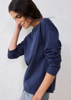 Langarmshirt mit Seidenanteil