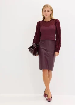 Langarmshirt mit Spitze