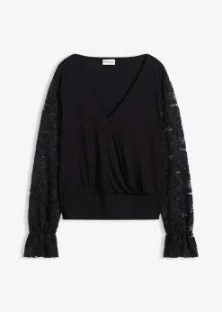 Langarmshirt mit Spitze