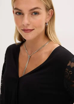 Langarmshirt mit Spitze