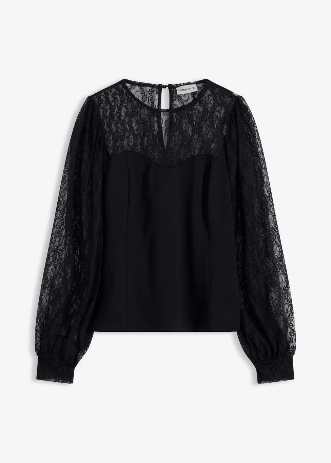 Langarmshirt mit Spitze