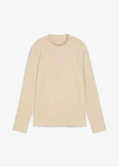 Langarmshirt mit Stehkragen mit recyceltem Polyamid