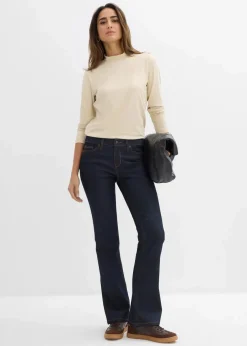 Langarmshirt mit Stehkragen mit recyceltem Polyamid