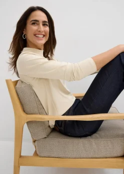 Langarmshirt mit Stehkragen mit recyceltem Polyamid