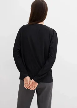 Langarmshirt mit Struktureffekt
