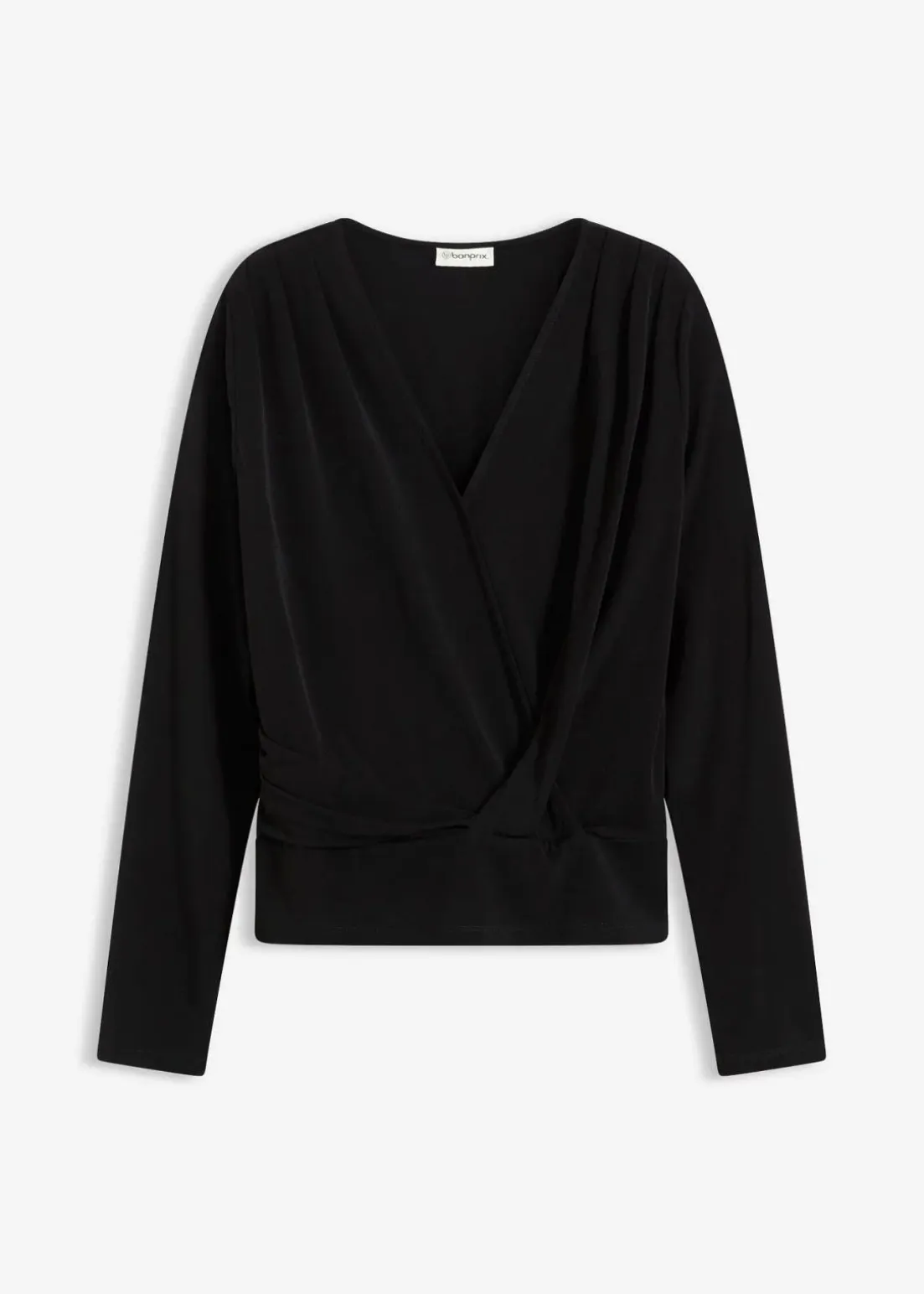 Langarmshirt mit tiefem Ausschnitt