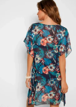 Lange Strandtunika aus leichtem Chiffon