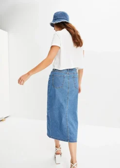 Langer Jeansrock mit Schlitz aus Positive Denim #1 Fabric