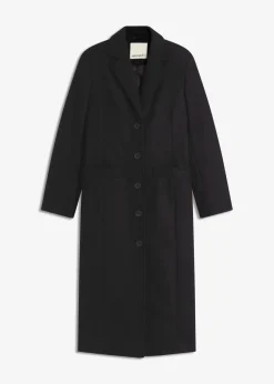 Langer Mantel in Wolloptik