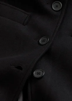 Langer Mantel in Wolloptik