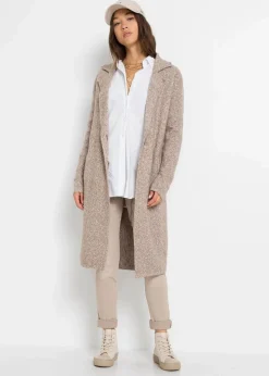Langer Strickmantel im Loose Fit