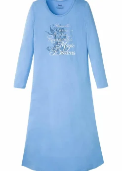 Langes Nachthemd aus reiner Bio-Baumwolle