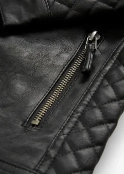 Lederimitat Biker-Jacke