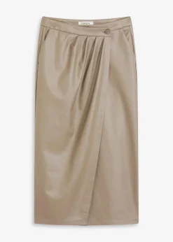 Lederimitat Midi-Wickelrock