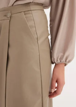 Lederimitat Midi-Wickelrock