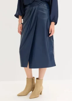 Lederimitat Midi-Wickelrock