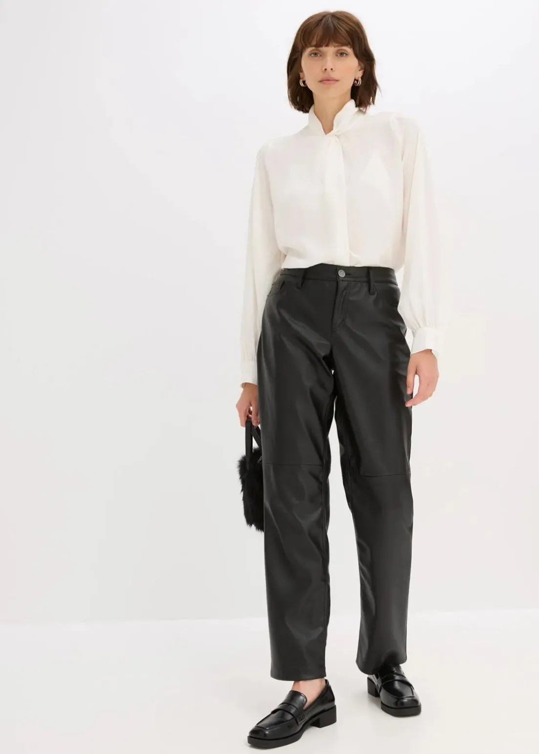 Lederimitat-Hose mit Bequembund