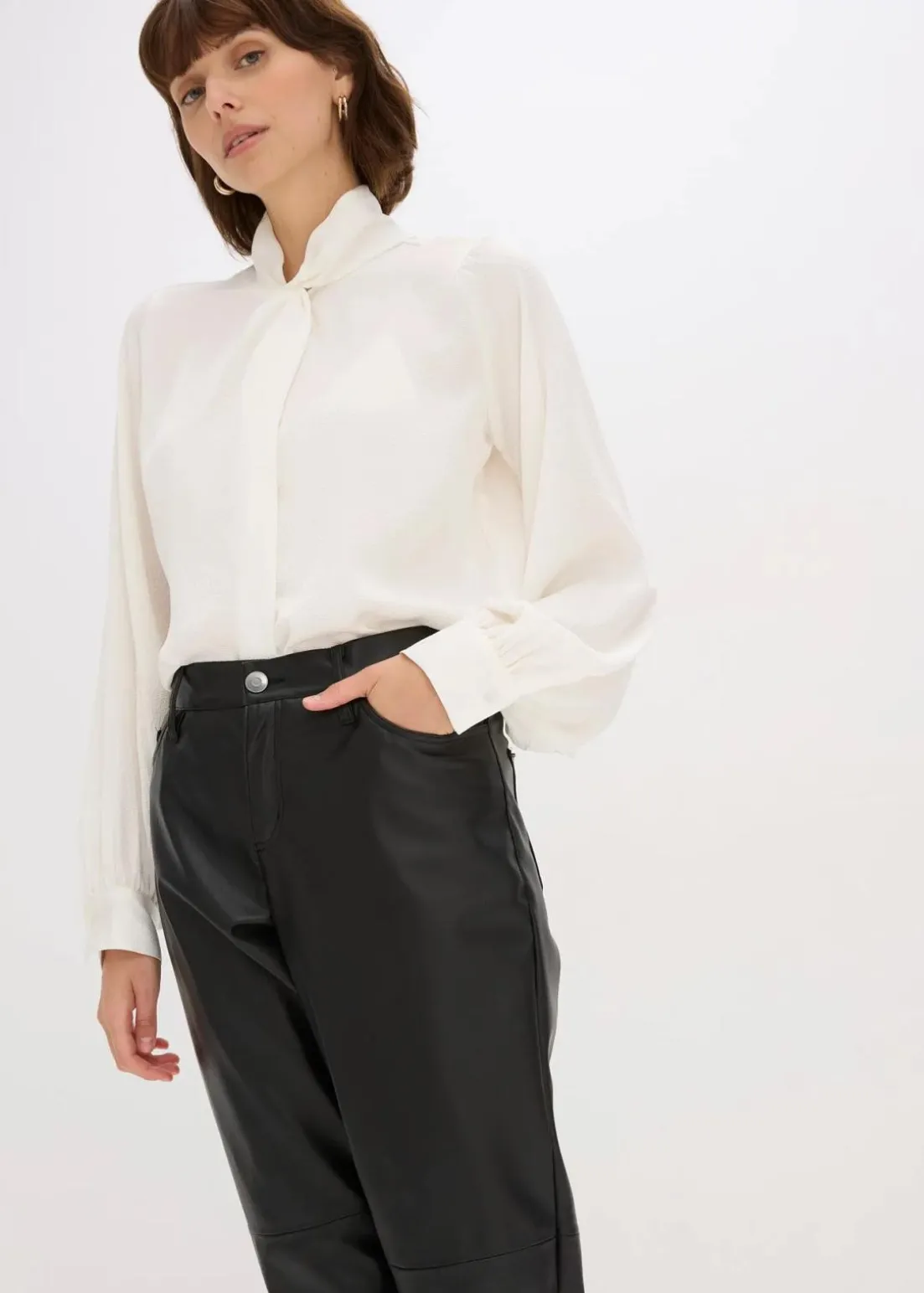 Lederimitat-Hose mit Bequembund