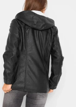 Lederimitat-Jacke