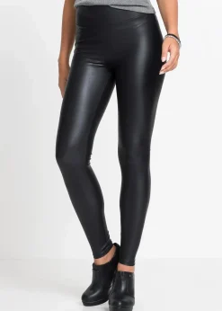 Lederimitat-Leggings mit Beschichtung