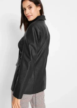 Lederimitat-Longblazer