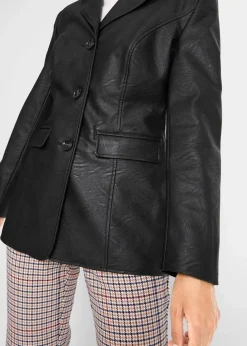 Lederimitat-Longblazer