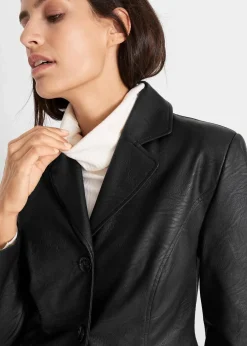 Lederimitat-Longblazer