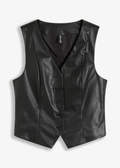 Lederimitat-Weste