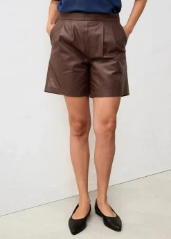 Leder-Shorts aus Lammnappa