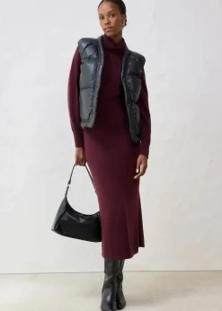 Leder-Steppweste aus Lammnappa