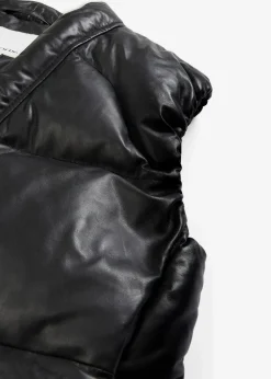 Leder-Steppweste aus Lammnappa