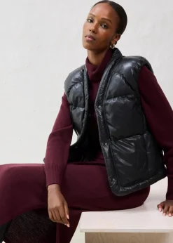 Leder-Steppweste aus Lammnappa