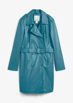 Leder-Trenchcoat aus Lammnappa
