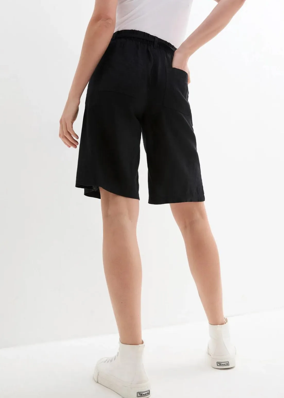 Legere Bermuda mit Leinen