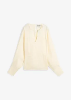 Leicht glänzendes Blusenshirt aus Viskose-Mix