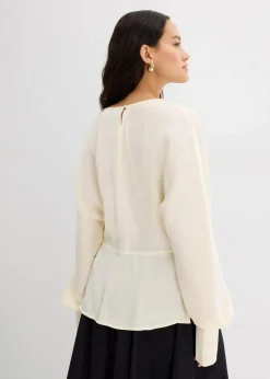 Leicht glänzendes Blusenshirt aus Viskose-Mix