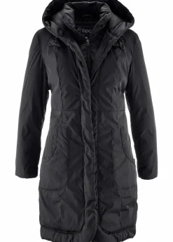 leicht wattierter Kurzmantel mit Kapuze