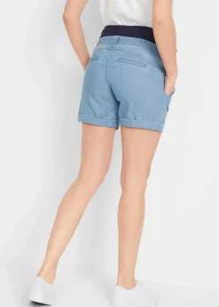 Leichte Umstandshorts mit Lyocell und Leinen