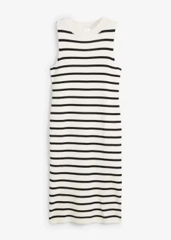 Leichtes Feinstrick-Kleid, gestreift