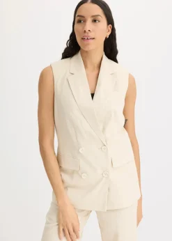 Leinen-Blazer ohne Arm