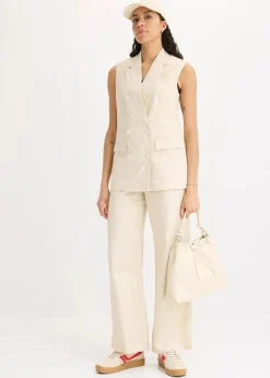 Leinen-Blazer ohne Arm