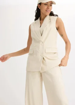 Leinen-Blazer ohne Arm