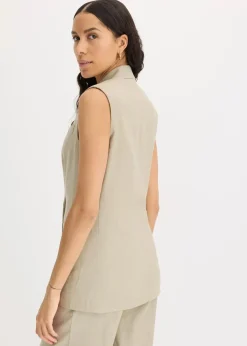 Leinen-Blazer ohne Arm