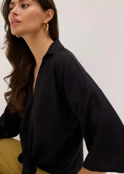 Leinen-Bluse