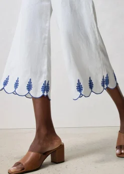 Leinen-Culotte mit Gürtel (2 tlg. Set)