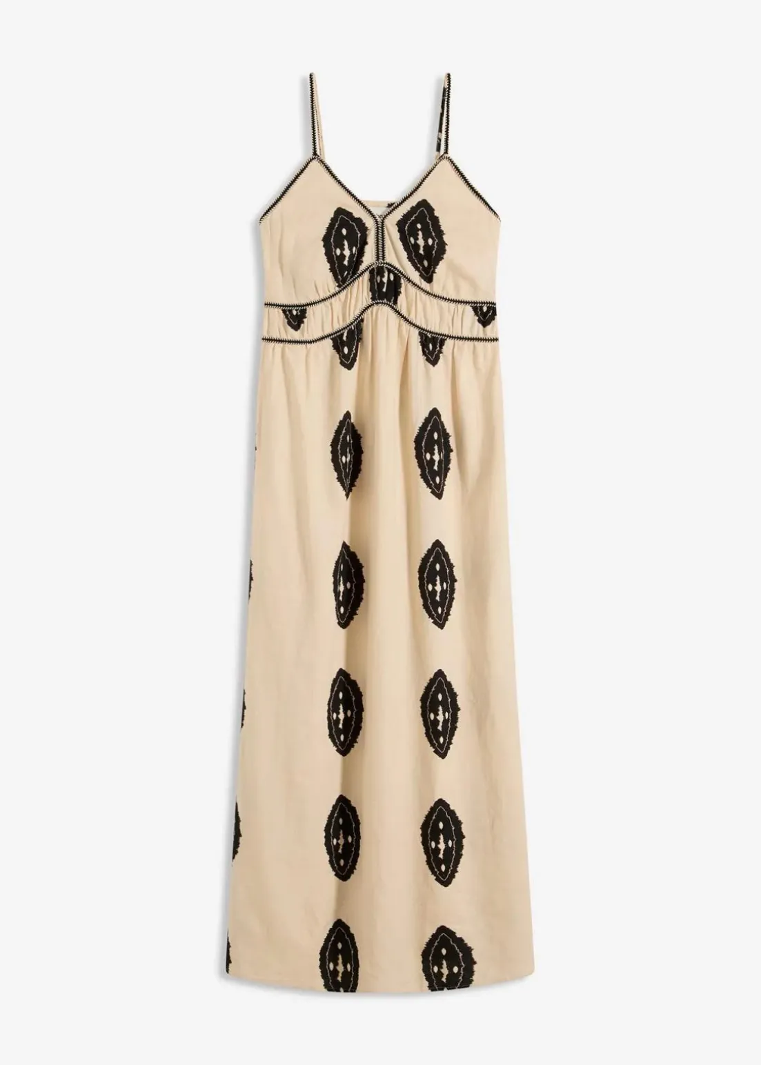 Leinen-Maxikleid aus luftigem Leinen-Mix