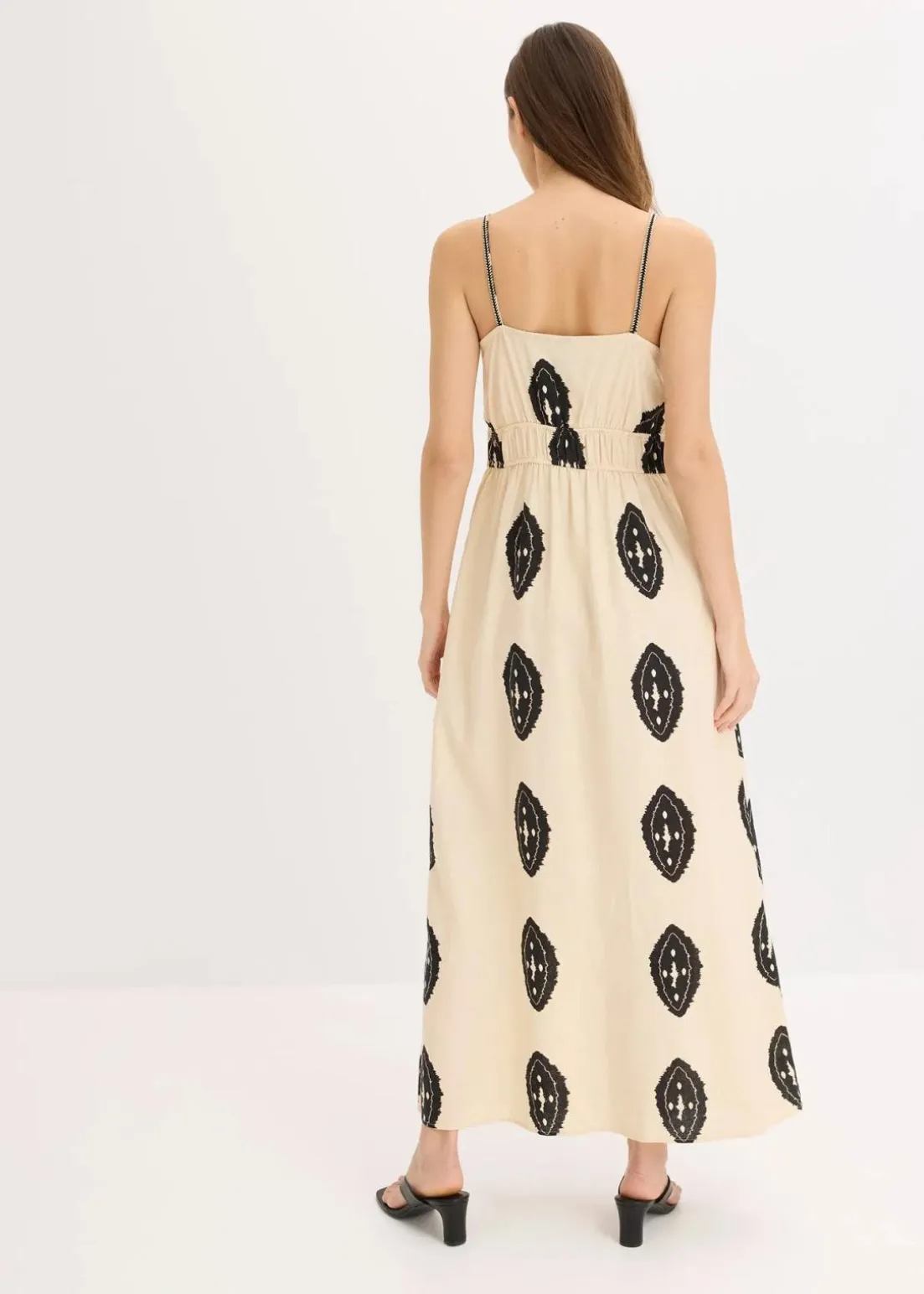 Leinen-Maxikleid aus luftigem Leinen-Mix