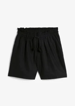 Leinen-Paperbag-Shorts