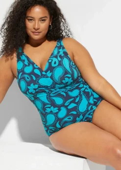 Light Shape-Badeanzug in Wickeloptik