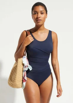 Light Shape-Badeanzug mit Zierfalten